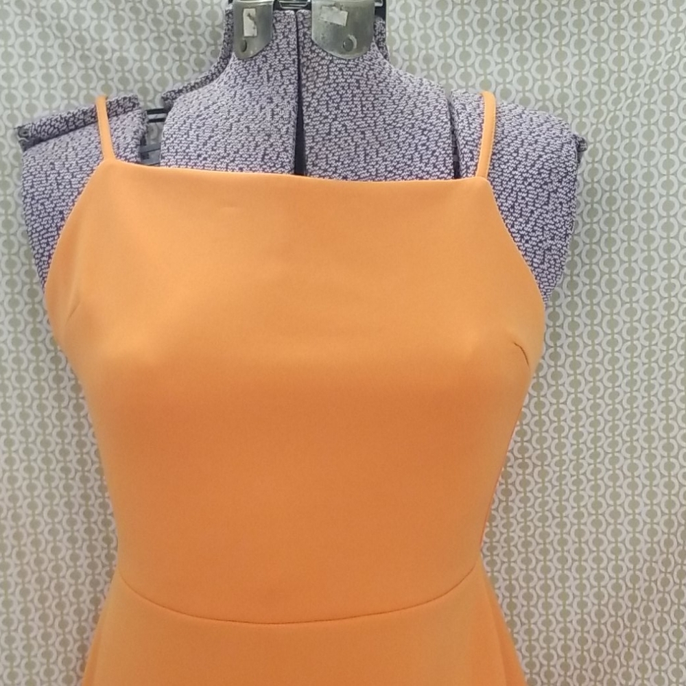 Asos Orange Ruffled Spaghetti strapped Dress - Picture 4 of 9